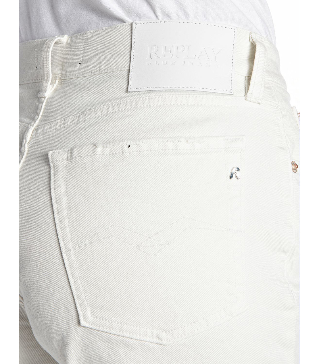 HEVELEEN コンフォートブル ワイドクロップドデニム 詳細画像 オフホワイト 8